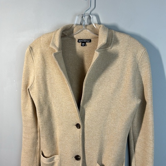 J. Crew Mercantile Beige Sweater Blazer Size XXS - Picture 4 of 15